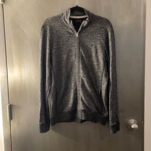 Velvet zip up sweater